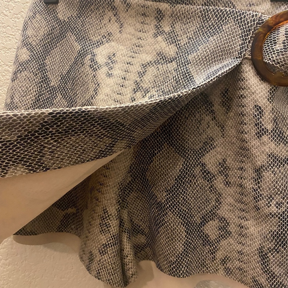 Zara Snake Faux Leather Skort Sz. S